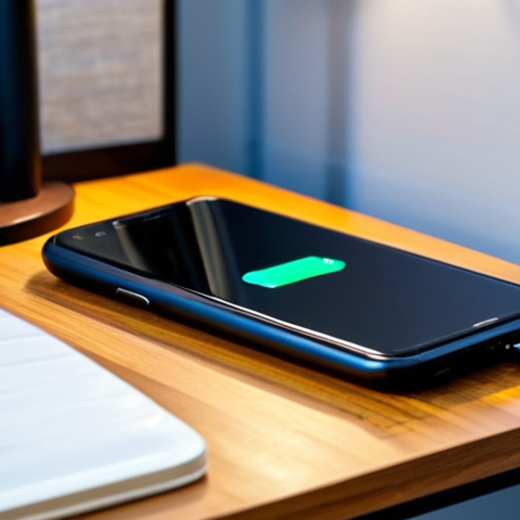 Wireless Charging Pad on a Nightstand**

"A smartphone resting on a Qi-compatible wireless charging pad on a wooden nightstand, next to a lamp. The phone is fully clothed in a protective case. Background shows a bedroom with soft lighting. safe for work, appropriate content, fully clothed, professional, perfect anatomy, correct proportions, natural pose, well-formed hands, proper finger count, natural body proportions, high quality."

**