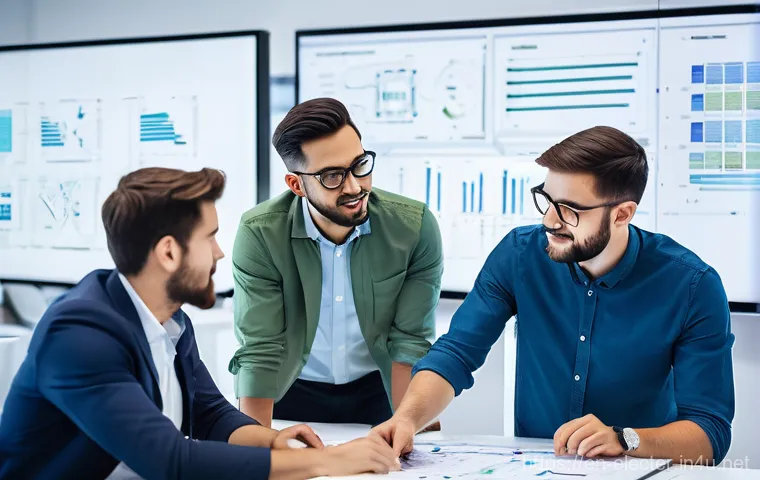 PCB 설계 업무 프로세스 - **Prompt: "A diverse team of electrical engineers and designers in a modern, brightly lit office col...